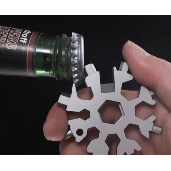 60*60*6MM Multi-purpose Stainless Steel EDC Tool Card Sandblasting Metal Bottle Opener Customized Design