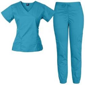 factory custom logo solid color scrub top and pants stretch scrub uniform