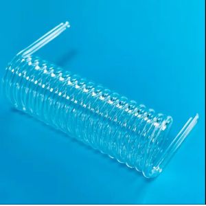 High Temperature Resistance Clear Fused Silica Spiral Tube With Customizable