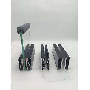 China Durable Powder-Coated Aluminum Glass Fence With Safety Lock System on sale