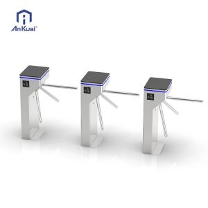 Security Pedestrian Gate Card Swipe Entrance Face Recognition Tripod Turnstile