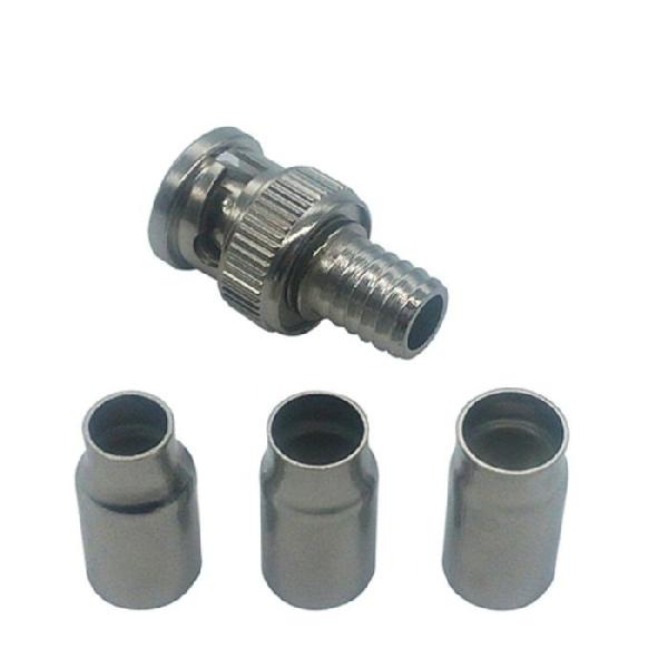 BNC Male Crimp On Style Bayonet Nut Coaxial Cable Connector For RG58/ RG59/ RG6