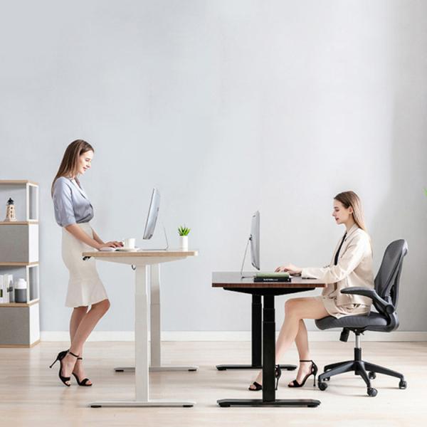 Vintage Rustic Wooden Work Station Coffee Table with Dual Motors and Operation