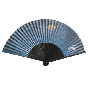 Folding Chinese Style Hand Fan Plum Blossom Double Sided Bamboo Paper Fan