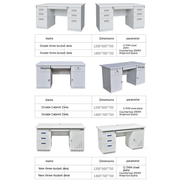 Customizable Thickened Steel Office Desk and Chair Combination with ISO Certification