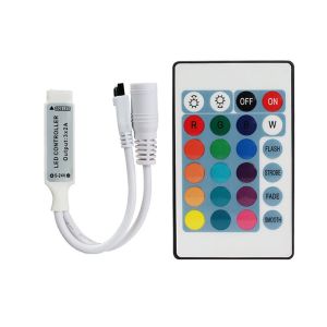 Mini IR 24 Key LED RGB Controller DC 12V Infrared Remote 72W Power