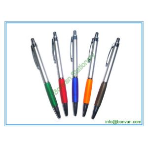 silver barrel plastic ball point pen,silver lacquer barrel ballpen
