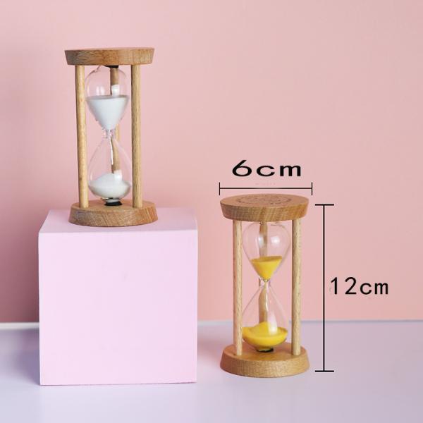 Classical Wooden Hourglass Sand Clock For Desktop / Bedroom