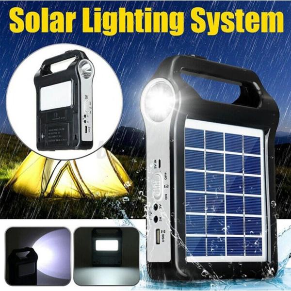 Portable Solar Energy Lighting System Generator 5V Outdoor Power Mini Home