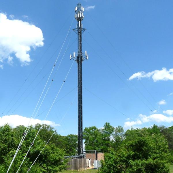 ODM Communication Antenna Steel Tubular Pole 40m PVDF Coating