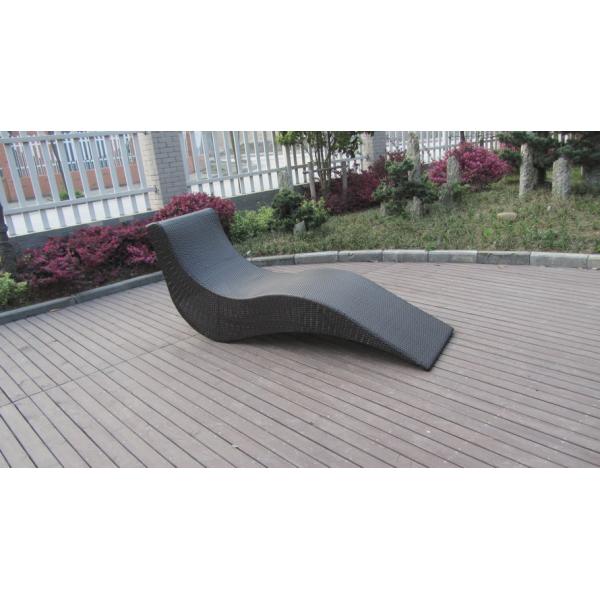 Buy Hand-Woven Luxury Rattan Sun Lounger , PE Wicker Chaise Lounge at wholesale prices