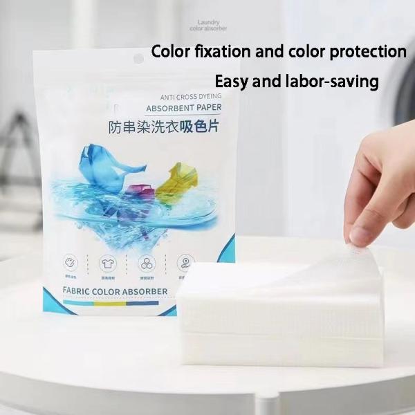 Household Laundry Anti Cross Dye Absorbing Laundry Sheets Antibacterial And Mite Removal Dissolving Laundry Sheets