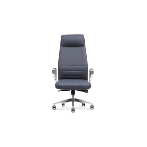 Conjoined Armrest 360° Swivel Revolving Leather Chair With Castors