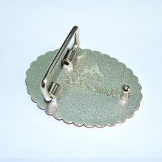 Pad Printing Silver / Antique Silver Personalized Belt Buckles