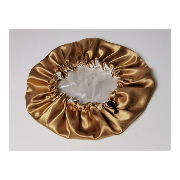 Buy Drawstring Sleep 48cm Satin Hair Bonnet 2 Layer Adjustable at wholesale prices