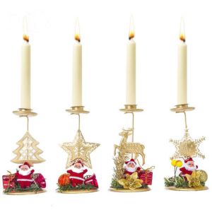 Fashionable Design Iron Ornament Christmas Candle Holder