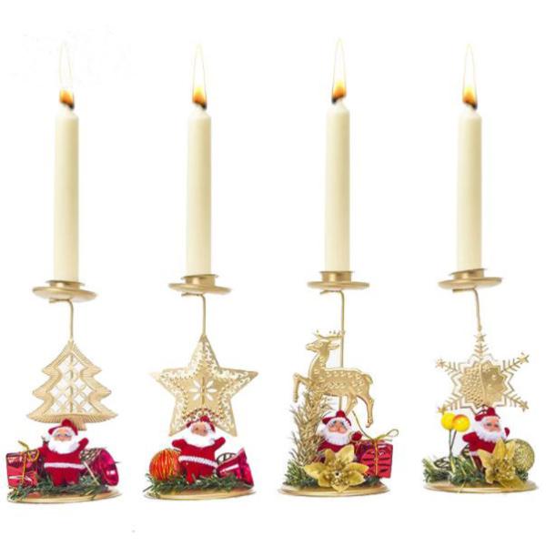 Buy Fashionable Design Iron Ornament Christmas Candle Holder at wholesale prices