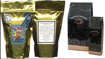 Glossy Plain Red Foil Pouch Packaging Stand Up For Coffee Bean