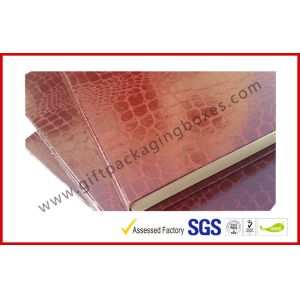 Leather Magnetic Box Customized Crocodile Leather Paper Satin Covered Foam