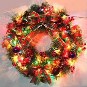 Quality Led Christmas Rattan Wreath for sale