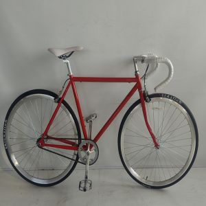 58cm Fixie Bikes with Red Color Thickslick 700c Tire and Steel Fork 4130 Chrome