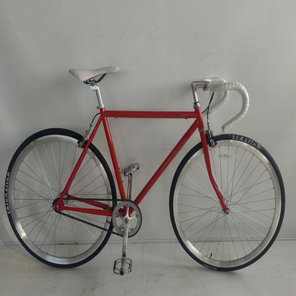 58cm Fixie Bikes with Red Color Thickslick 700c Tire and Steel Fork 4130 Chrome