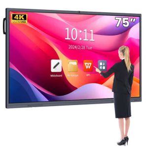 4K HD School Interactive Whiteboard Android 13 8 128G Win10 Dual System Touch