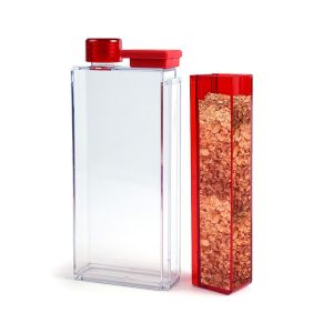 LFGB 600ml Flat Plastic Water Bottle Memo BPA Free