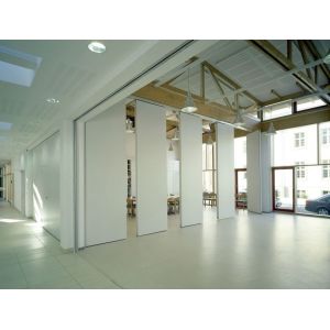 Melamine Finish Folding Classroom Office Partition Walls With Movable Aluminium