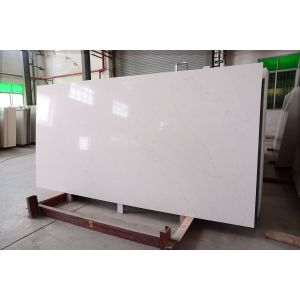White Calacatta 0.1% 3000*1400mm Artificial Quartz Slabs