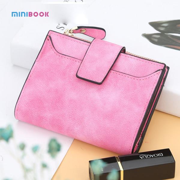 ISO9001 Certified Minibook PU Leather Purse Chain Card Holder Wallet for Ladies