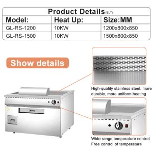 10kw Gas Japanese Teppanyaki LPG/2800Pa Kitchen Cooking Equipment With 270kg