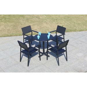 Waterproof Plastic Teal Stacking Armchair For Family Dining Outdoor