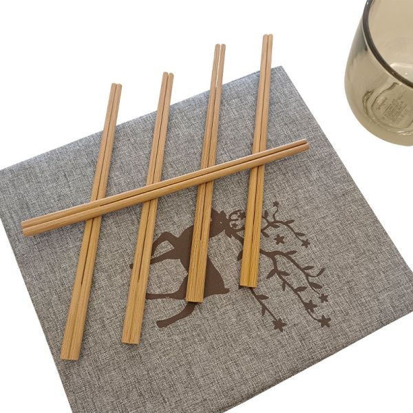 Buy Personal Logo Bamboo Chopsticks Dark Tensoge Design Disposable Carbonized Bamboo Perfect for Household Restaurant Dining at wholesale prices