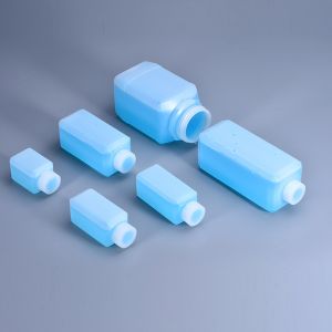 HDPE Square Plastic Lab Bottles Biochemistry Medical Custom Label Printing