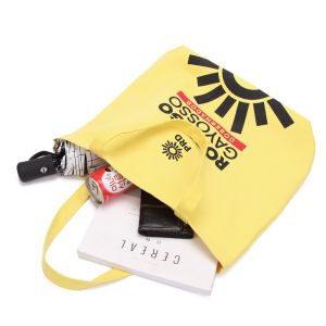 Geometric Yellow 8 OZ 40x11x34.5cm Cotton Recycle Bag