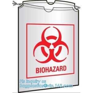 Super Jumbo Large Drawstring Autoclavable Biohazard Bags, Thick Polyethylene Bag