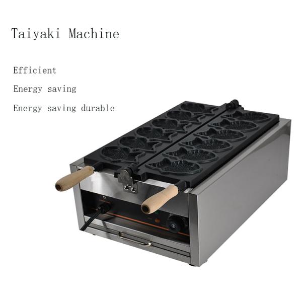 Stainless Steel Taiyaki Making Machine for Snack Equipment and 128x8x78mm Fish Size