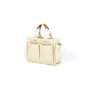 Women'S Multi Pocket Canvas Bag Compact Customized Design Multipurpose