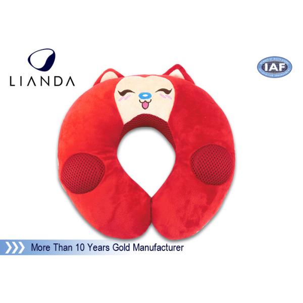 Customized Animal Memory Foam Pillows , Soundbox U Shape Pillow With Velvet