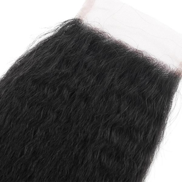 Full Ends Brazilian Straight Frontal Closure Dark Brown Swiss Lace For Women