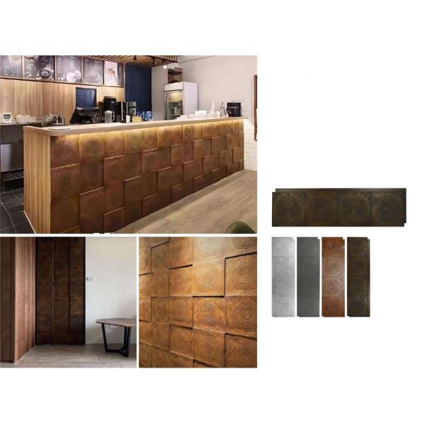 Buy Polyurethane Tree Ring Wood Brown Cultured Stone Brick 1160x300x30mm at wholesale prices