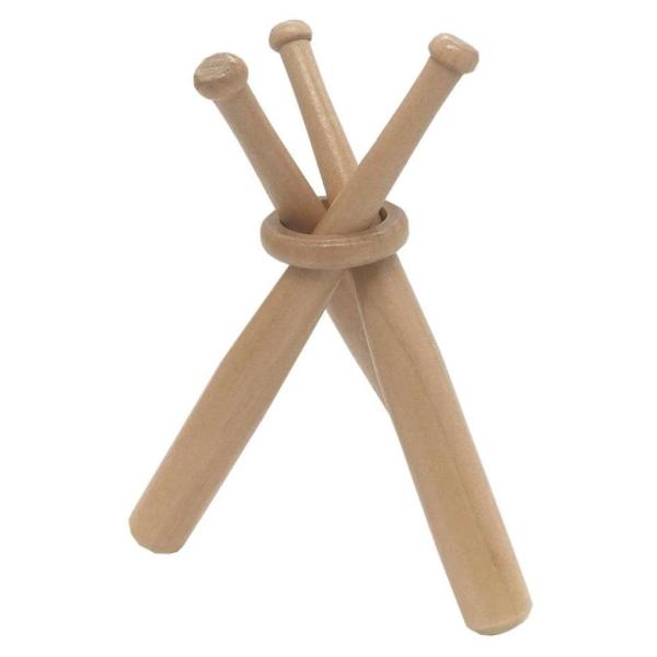 Mini Baseball Bat Display Stand Fashion Ornament Crafts Wooden Stand Holder For Outdoor Sports
