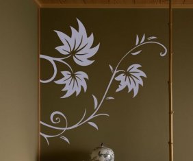 PVC Classic Waterproof Removable Wall Flower Stickers WQ-099