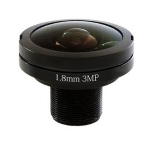 1/1.8″ 1.8mm F2.8 3mp 185 degree M12 fisheye wide angle lens with IR correction