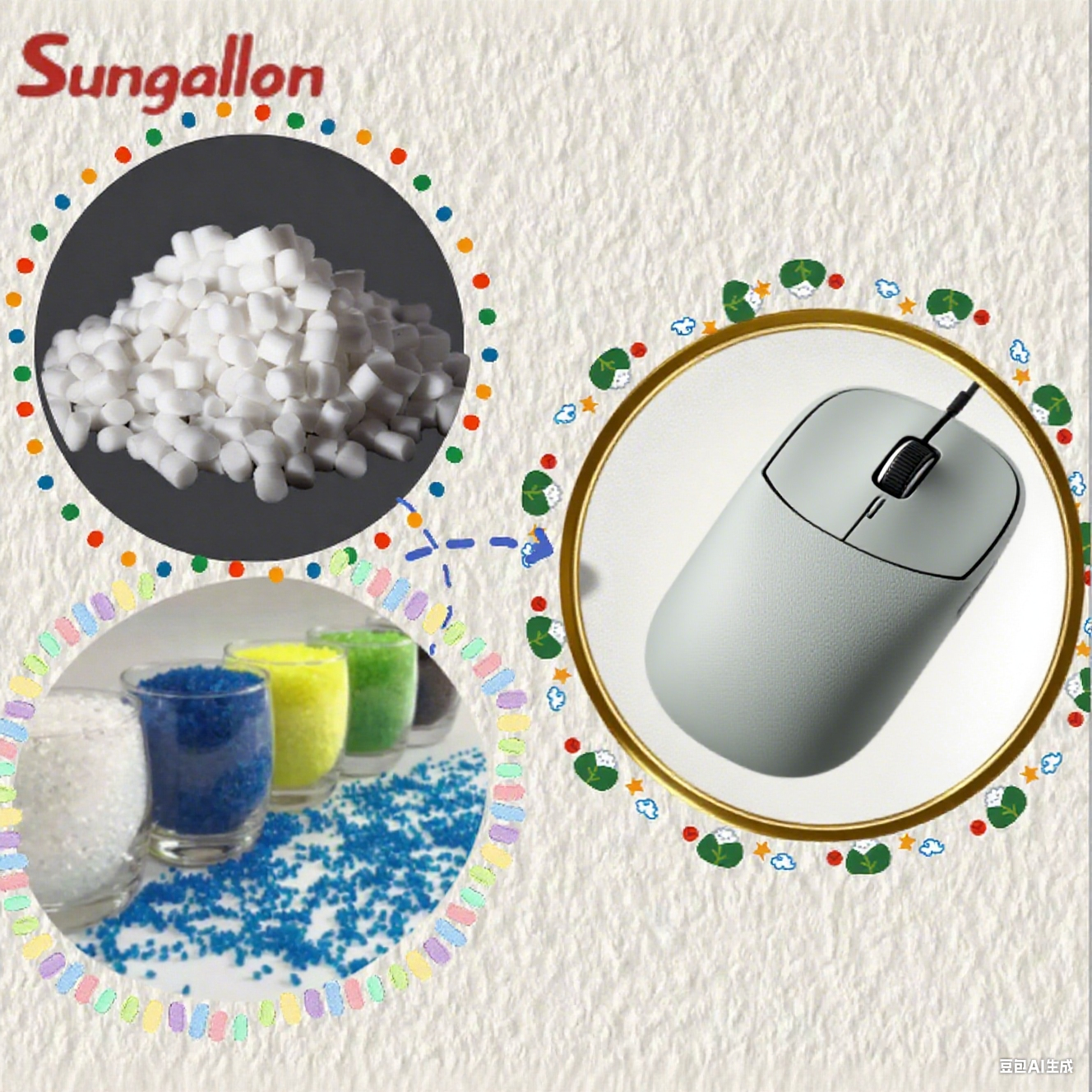 Factory Supply TPE Granules for Mouse Wheel Production Soft Grip Anti-Wear