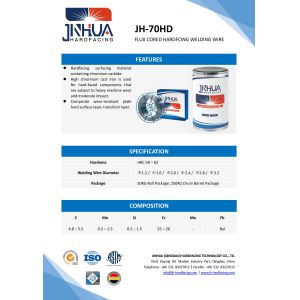High Chromium Cast Iron JH-70HD Flux Cored Hardfacing Welding Wire Are Subject