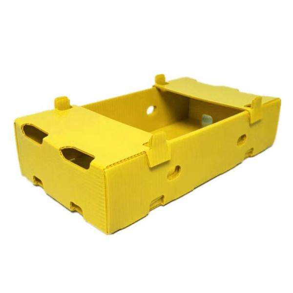 Yellow Turnover Box PP Hollow Sheet Polypropylene Corrugated Board Storage