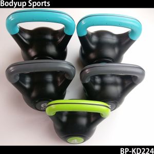 Crossfit Fitness Equipment Kettlebells Plastic Cement Material OEM Service