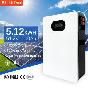 Quality 51.2 5kWh Solar Power Wall Battery Home Energy Storage Systems Solar Powered Devices Type Mounted Lithium Battery Bateria Solar for sale